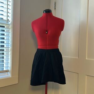 J. Crew Wool Blend Micro-mini Skirt, Black, Size 2